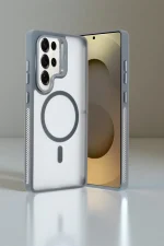 Joko Samsung Galaxy S25 Ultra Flet Lens Magsafe Kapak - Koyu Yeşil - Görsel 3