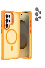 Joko Samsung Galaxy S25 Ultra Flet Lens Magsafe Kapak - Turuncu - Görsel 2