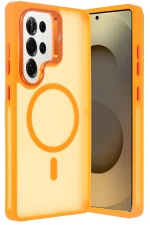 Joko Samsung Galaxy S25 Ultra Flet Lens Magsafe Kapak - Turuncu