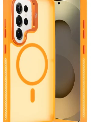Joko Samsung Galaxy S25 Ultra Flet Lens Magsafe Kapak - Turuncu