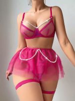 Kadın Kırmızı Fiyonklu Etekli Seksi Hizmetçi Kostümü 2125