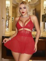 Kadın Kırmızı Tül Fantezi Kostüm 2181 - Görsel 3