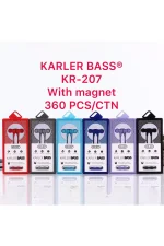 Karler Bass KR-207 Mıknatıslı Kablolu Kulaklık - Kırmızı - Görsel 5