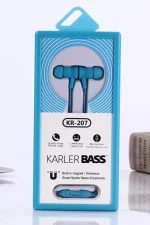 Karler Bass KR-207 Mıknatıslı Kablolu Kulaklık - Mavi - Görsel 3