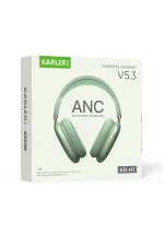 Karler Bass KRH2 Aktif Gürültü Engelleyici Özellikli BT 5.3 Kafaüstü Kablosuz Kulaklık - Yeşil - Görsel 3