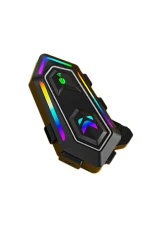 Karler Bass KRM2 RGB Motosiklet Sürücüleri İçin IPX6 Su Geçirmez Özellikli Kablosuz Bluetooth Kulaklık - Siyah