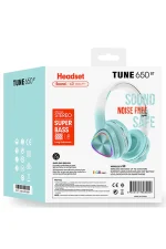 Karler Bass Tune 650 BT RGB Kablosuz Kafaüstü Kulaklık - Yeşil - Görsel 2