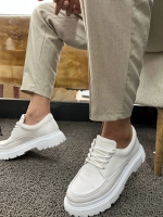 Kb-X6 Kuback Beyaz Cilt Günlük Erkek Ayakkabı (Numara: 42)