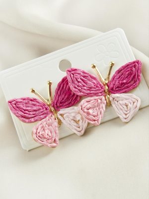 Kelebek Zr Model Küpe-Pembe