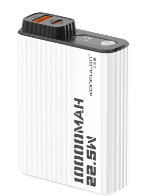 Konfulon A40Q 10.000 mAh PD 20W Mini Powerbank - Siyah-Beyaz