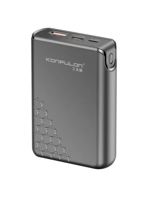 Konfulon A6Q 22.5W Usb 3.0 ve 20W Type-C Çıkışlı 10.000 mAh PD Powerbank - Siyah