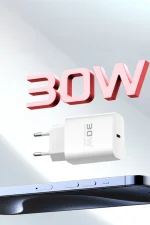 Konfulon C87C 30W Type-C Çıkışlı Ekstra DL50 1M Type-C to Lightning Kablolu PD Şarj Cihazı - Beyaz - Görsel 2