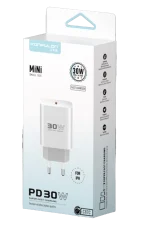 Konfulon C87C 30W Type-C Çıkışlı Ekstra DL50 1M Type-C to Lightning Kablolu PD Şarj Cihazı - Beyaz - Görsel 4