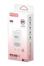 Konfulon C87C 30W Type-C Çıkışlı Ekstra DL51 1M Type-C to Type-C Kablolu PD Şarj Cihazı - Beyaz - Görsel 4