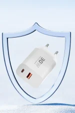 Konfulon C89Q 1 Adet 30W Type-C ve 1 Adet 22.5W USB Çıkışlı Ekstra DL49 1M USB to Type-C Kablolu PD Şarj Cihazı - Beyaz - Görsel 3