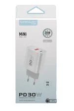 Konfulon C89Q 1 Adet 30W Type-C ve 1 Adet 22.5W USB Çıkışlı Ekstra DL49 1M USB to Type-C Kablolu PD Şarj Cihazı - Beyaz - Görsel 4