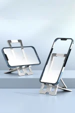 Konfulon CM23 Ayarlanabilir Katlanabilir Masaüstü Telefon Tutucu - Gümüş - Görsel 2