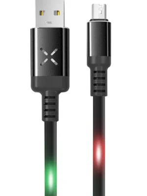 Konfulon DC09 Ses Duyarlı Işıklı Micro USB Kablo 1M 2A - Siyah