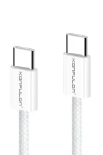 Konfulon DC82 1M 60W Type-C to Type-C  PD Hızlı Şarj Kablo - Beyaz