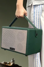 Konfulon F32 2x50W Sürücülü 2 Adet Mikrofonlu BT 5.2 Kablosuz Hoparlör - Yeşil - Görsel 2