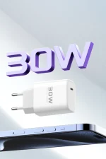 Joko JK89 30W Type-C Çıkışlı Ekstra DC66 1M Type-C to Lightning Kablolu PD Şarj Cihazı - Beyaz - Görsel 3