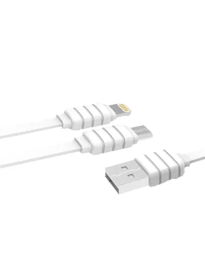 Konfulon S56 2in1 (Lightning-Micro USB) Kablo 1.2M 2.1A