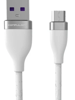 Konfulon S82 Seramik Uçlu Micro USB Kablo 1M 3.1A - Beyaz