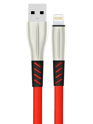 Konfulon S89 Metal Uçlu Lightning Kablo iphone Uyumlu 1M 2.4A - Kırmızı