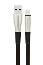 Konfulon S89 Metal Uçlu Lightning Kablo iphone Uyumlu 1M 2.4A - Siyah