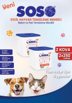 2 adet X 250 Yaprak - Soso Kova Evcil Hayvan Kedi Köpek Pati ve Vücut Temizleme Mendili