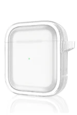 Movenchy Airpods 4 (4.nesil) Shiny Şeffaf Kılıf - Beyaz