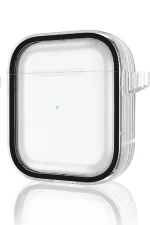 Movenchy Airpods 4 (4.nesil) Shiny Şeffaf Kılıf - Siyah