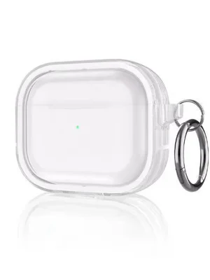 Movenchy Airpods Pro 2 (2.nesil) Shiny Şeffaf Kılıf - Beyaz