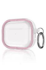 Movenchy Airpods Pro 2 (2.nesil) Shiny Şeffaf Kılıf - Pembe