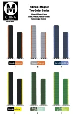 Movenchy Apple Watch 42mm MO-WB1 Çift Renk Mıknatıslı Silikon Kordon - Gri-Turuncu - Görsel 4