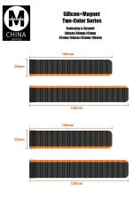 Movenchy Apple Watch 42mm MO-WB1 Çift Renk Mıknatıslı Silikon Kordon - Siyah-Sarı - Görsel 2