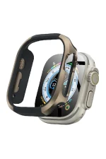 Movenchy Apple Watch Ultra 49mm MO-WT3 Alüminyum Camlı Kasa Ekran Koruyucu - Gold