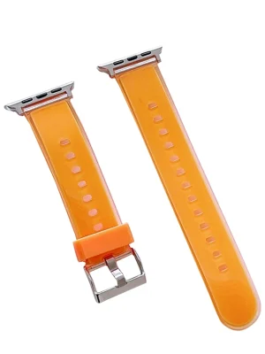 Movenchy Watch 45mm Jelly Silikon Kordon - Turuncu