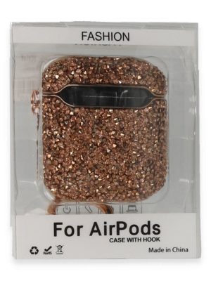 Newface Airpods (1.nesil) Mira Taşlı Kılıf - Rose Gold