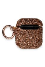 Newface Airpods (1.nesil) Mira Taşlı Kılıf - Rose Gold - Görsel 2