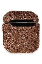 Newface Airpods (1.nesil) Mira Taşlı Kılıf - Rose Gold - Görsel 3