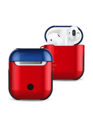 Newface Airpods 2 (2.nesil) 3in1 Kılıf - Kırmızı-Lacivert