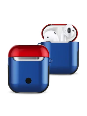 Newface Airpods 2 (2.nesil) 3in1 Kılıf - Lacivert-Kırmızı