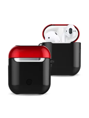 Newface Airpods 2 (2.nesil) 3in1 Kılıf - Siyah-Kırmızı