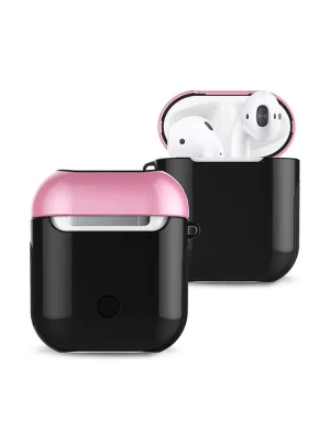 Newface Airpods 2 (2.nesil) 3in1 Kılıf - Siyah-Pembe