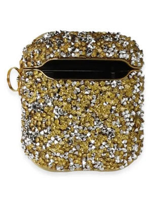 Newface Airpods 2 (2.nesil) Mira Taşlı Kılıf - Gold