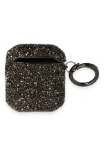 Newface Airpods 2 (2.nesil) Mira Taşlı Kılıf - Siyah - Görsel 2
