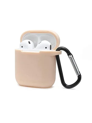 Newface Airpods 2 (2.nesil) Sert Silikon Kılıf - Bej