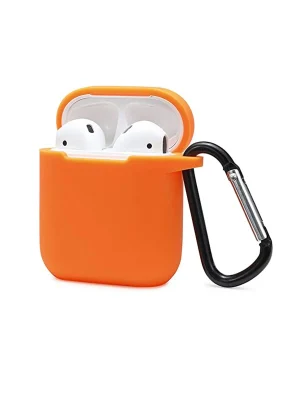 Newface Airpods 2 (2.nesil) Sert Silikon Kılıf - Turuncu