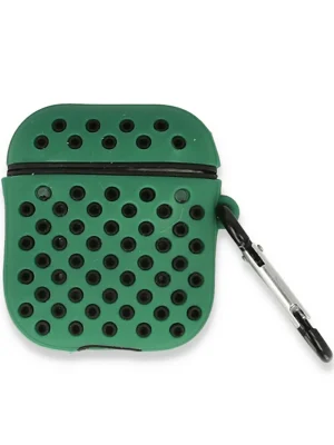 Newface Airpods 2 (2.nesil) Spor Delikli Kılıf - Yeşil-Siyah